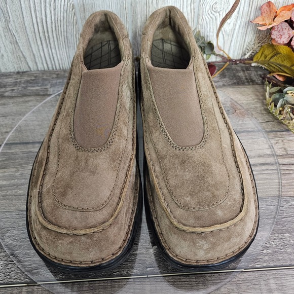 Merrell World Mover Moc Men's 13 Tan Nubuck Suede‎ Slip On Comfort Air Cushion